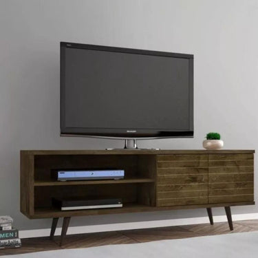 Rack Mesa De Tv 60 Hasta 160 Cm Aparador Vintage Retro Onix Color Madera rústica - Tienda Universo